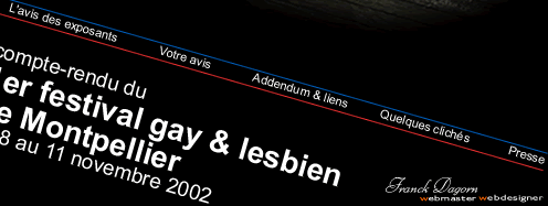 1er festival gay et lesbien de Montpellier du 8 au 11 novembre 2002